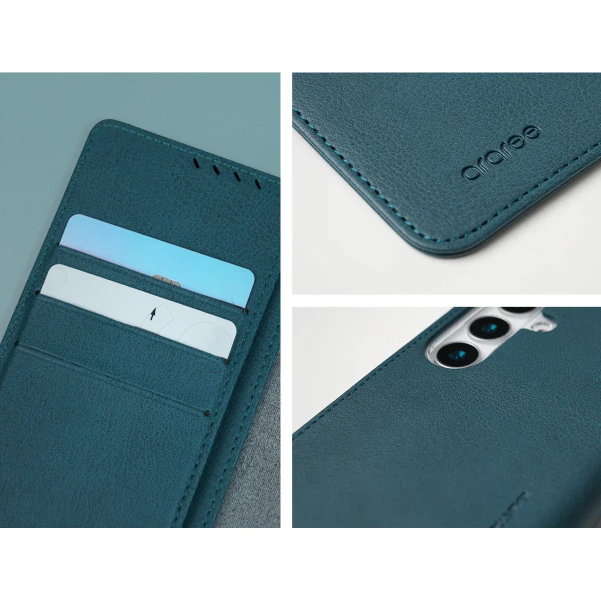 Araree Samsung S25 Ultra Mustang Diary Case - Ash Blue - Tashqila Araree Samsung S25 Ultra Mustang Diary Case - Ash Blue - Tashqila